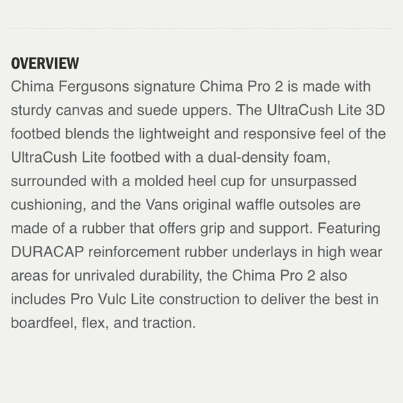 NWOT Vans Chima Pro 2 Skate Shoes W 8, M 6.5 - Picture 8 of 8